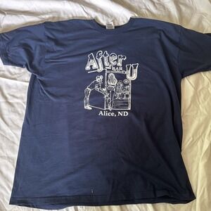 Retro Cool After Bar T-shirt Men's XXL Blue Short Sleeve Alice ND